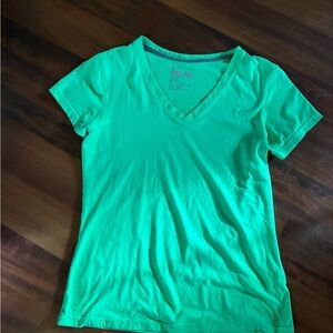 Nike Women's Bright Green V-Neck Tee
